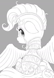 Size: 1280x1856 | Tagged: safe, artist:symbianl, imported from derpibooru, fluttershy, pegasus, pony, armor, female, guardsmare, mare, solo