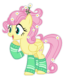 Size: 1595x1939 | Tagged: safe, artist:whiteplumage233, imported from derpibooru, fluttershy, pony, clothes, older, simple background, socks, solo, transparent background