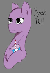 Size: 918x1336 | Tagged: safe, artist:lefi32, imported from derpibooru, alicorn, earth pony, pegasus, pony, unicorn, bubble tea, chest fluff, commission, drink, ear fluff, female, free, gray background, holding, simple background, solo, straw, ych sketch