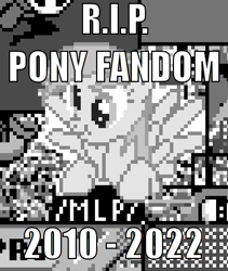 Size: 384x455 | Tagged: safe, imported from derpibooru, derpy hooves, april fools, downvote bait, fandom, pixel art, r/place, reddit, text