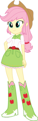 Size: 501x1594 | Tagged: safe, artist:iamsheila, artist:mewtwo-ex, edit, imported from derpibooru, vector edit, applejack, fluttershy, equestria girls, belt, boots, clothes, cowboy boots, cowboy hat, cowgirl, hat, high heel boots, palette swap, recolor, shirt, shoes, simple background, skirt, solo, stetson, transparent background, vector