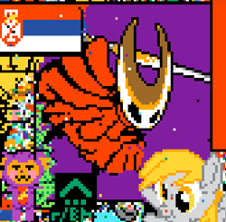 Size: 355x348 | Tagged: safe, imported from derpibooru, derpy hooves, hollow knight, pixel art, r/place, reddit, serbia