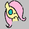 Size: 58x58 | Tagged: safe, fluttershy, pony, aggie.io, female, lowres, mare, open mouth, simple background