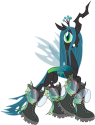 Size: 814x1073 | Tagged: safe, artist:evan555alpha, edit, imported from ponybooru, queen chrysalis, oc, oc:yvette (evan555alpha), changeling, changeling queen, april fools, april fools 2022, female, shitposting, simple background, transparent background