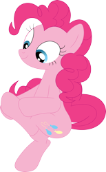 Size: 2198x3570 | Tagged: safe, alternate version, artist:porygon2z, imported from derpibooru, pinkie pie, earth pony, pony, cute, hooves, looking down, massage, simple background, smiling, solo, transparent background, vector