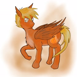 Size: 2048x2048 | Tagged: safe, artist:antares, imported from derpibooru, oc, oc:quench, bat pony, pony, bat pony oc, chest fluff, male, newbie artist training grounds, solo, stallion
