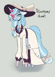 Size: 640x893 | Tagged: safe, artist:scarfyace, imported from derpibooru, oc, oc only, oc:diamond dust, pony, unicorn, fallout equestria, crystal, female, mare, mutation, solo