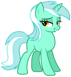 Size: 8000x8700 | Tagged: safe, artist:tardifice, imported from derpibooru, lyra heartstrings, pony, unicorn, absurd resolution, bedroom eyes, female, full body, grin, hooves, horn, mare, missing cutie mark, simple background, smiling, solo, standing, transparent background, vector