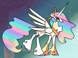 Size: 1280x964 | Tagged: safe, artist:laps-sp, imported from derpibooru, princess celestia, pony, abstract, solo