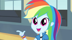 Size: 3410x1920 | Tagged: safe, imported from derpibooru, screencap, rainbow dash, equestria girls, rainbow rocks, shake your tail, cute, dashabetes, female, high res, open mouth, open smile, smiling, solo