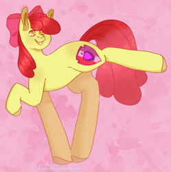 Size: 1280x1285 | Tagged: safe, artist:ponyaday, imported from derpibooru, apple bloom, earth pony, pony, female, filly, foal, solo