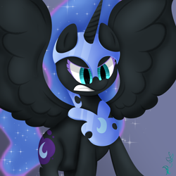 Size: 3200x3200 | Tagged: safe, artist:daftramms, imported from derpibooru, nightmare moon, pony, g4, solo