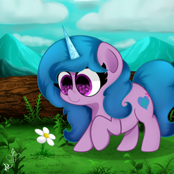 Size: 2000x2000 | Tagged: safe, artist:daftramms, imported from derpibooru, izzy moonbow, pony, unicorn, cute, g5, solo