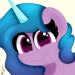 Size: 2000x2000 | Tagged: safe, artist:daftramms, imported from derpibooru, izzy moonbow, pony, unicorn, cute, female, g5, simple background, solo, white background