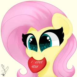 Size: 2000x2000 | Tagged: safe, artist:daftramms, imported from derpibooru, fluttershy, pegasus, pony, cute, g4, love, shyabetes, solo