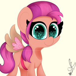 Size: 2000x2000 | Tagged: safe, artist:daftramms, imported from derpibooru, sunny starscout, earth pony, pony, cute, g5, solo