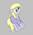 Size: 289x299 | Tagged: safe, artist:algoatall, derpy hooves, pony, aggie.io, clothes, female, lowres, mare, shirt, simple background, smiling