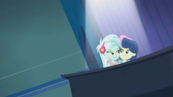 Size: 3410x1920 | Tagged: safe, imported from derpibooru, screencap, bon bon, lyra heartstrings, sweetie drops, equestria girls, rainbow rocks, duo, duo female, female, high res, looking at each other, musical instrument, piano, smiling, smiling at each other, under our spell
