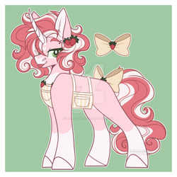 Size: 1600x1600 | Tagged: safe, artist:krypticquartz, imported from derpibooru, oc, pony, unicorn, apron, clothes, deviantart watermark, female, mare, obtrusive watermark, solo, tongue out, watermark