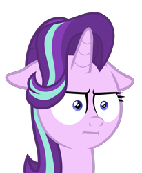 Size: 4500x5451 | Tagged: safe, artist:vvolllovv, imported from derpibooru, starlight glimmer, pony, unicorn, marks for effort, season 8, :i, female, floppy ears, i mean i see, simple background, solo, transparent background, vector