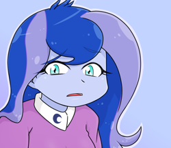 Size: 740x640 | Tagged: safe, artist:batipin, imported from derpibooru, princess luna, human, equestria girls, female, looking at you, open mouth, solo, vice principal luna