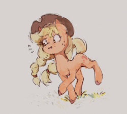 Size: 624x562 | Tagged: safe, artist:inkhooves, imported from derpibooru, applejack, earth pony, pony, cute, female, jackabetes, mare, simple background, solo, white background