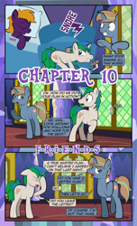 Size: 1920x3168 | Tagged: safe, artist:alexdti, imported from derpibooru, oc, oc only, oc:brainstorm (alexdti), oc:purple creativity, oc:star logic, pegasus, pony, unicorn, comic:quest for friendship, bed, comic, dialogue, eyes closed, facehoof, female, glowing, glowing horn, gritted teeth, high res, hooves, horn, magic, male, mare, on bed, onomatopoeia, open mouth, pegasus oc, pillow, raised hoof, shadow, sleeping, speech bubble, stallion, standing, tail, teeth, telekinesis, twilight's castle, two toned mane, two toned tail, underhoof, unicorn oc