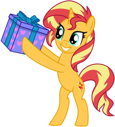 Size: 1024x1132 | Tagged: safe, artist:emeraldblast63, imported from derpibooru, sunset shimmer, pony, unicorn, spoiler:g5, spoiler:my little pony: tell your tale, spoiler:tyts01e04, bipedal, female, g5, mare, my little pony: tell your tale, nightmare roommate, present, reference, simple background, smiling, solo, standing on two hooves, transparent background