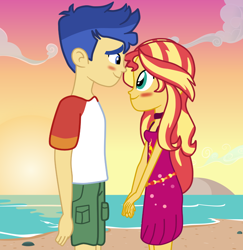 Size: 1156x1188 | Tagged: safe, artist:3d4d, imported from derpibooru, flash sentry, sunset shimmer, human, equestria girls, equestria girls series, spring breakdown, spoiler:eqg series (season 2), female, flashimmer, male, shipping, straight