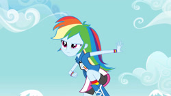 Size: 3410x1920 | Tagged: safe, imported from derpibooru, screencap, rainbow dash, human, equestria girls, equestria girls (movie), boots, clothes, cutie mark on clothes, female, high res, shoes, solo