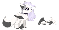 Size: 751x387 | Tagged: safe, artist:lissfoxz, imported from derpibooru, oc, oc only, pegasus, pony, choker, eye clipping through hair, eyelashes, female, mare, pegasus oc, simple background, solo, transparent background, wings