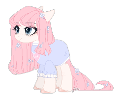 Size: 498x386 | Tagged: safe, artist:lissfoxz, imported from derpibooru, oc, earth pony, pony, bust, clothes, earth pony oc, eyelashes, female, flower, mare, simple background, smiling, solo, transparent background