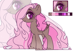 Size: 2921x2052 | Tagged: safe, artist:dillice, imported from derpibooru, oc, oc only, pegasus, pony, base used, brown coat, eyelashes, female, long mane, long tail, looking away, mare, pegasus oc, pink eyes, pink mane, pink tail, reference sheet, simple background, tail, white background, wings, zoom layer