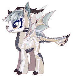 Size: 1864x1964 | Tagged: safe, artist:strangle12, imported from derpibooru, oc, oc only, pony, bat wings, clothes, costume, eyelashes, horns, simple background, skeleton costume, solo, white background, wings
