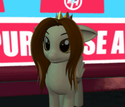 Size: 884x756 | Tagged: safe, artist:allyster-black, imported from derpibooru, oc, oc only, oc:prince whateverer, 3d, accessory, animated, crown, floppy ears, gif, jewelry, male, open pony, regalia, second life, stallion