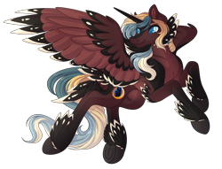 Size: 4440x3390 | Tagged: safe, artist:amazing-artsong, imported from derpibooru, oc, oc:nightwish, alicorn, pony, colored wings, feathered fetlocks, male, multicolored wings, simple background, solo, stallion, transparent background, wings