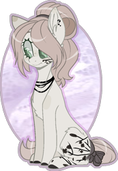 Size: 637x918 | Tagged: safe, artist:stormcloud-yt, imported from derpibooru, oc, oc only, earth pony, pony, base used, bow, earth pony oc, jewelry, necklace, simple background, tail, tail bow, transparent background