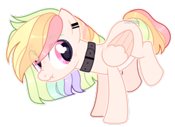 Size: 2868x2091 | Tagged: safe, artist:toffeelavender, imported from derpibooru, oc, oc only, pegasus, pony, base used, collar, colored wings, eye clipping through hair, female, mare, multicolored hair, rainbow hair, simple background, solo, transparent background, two toned wings, wings