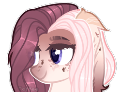 Size: 1013x764 | Tagged: safe, artist:toffeelavender, imported from derpibooru, oc, oc only, earth pony, pony, base used, bust, earth pony oc, female, mare, simple background, smiling, solo, transparent background