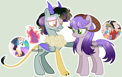 Size: 2580x1628 | Tagged: safe, artist:stormcloud-yt, imported from derpibooru, discord, princess celestia, alicorn, draconequus, hybrid, pony, base used, female, interspecies offspring, male, mare, offspring, parent:discord, parent:princess celestia, parents:dislestia, screencap reference, stallion