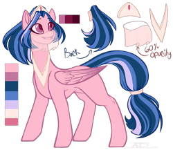 Size: 1728x1500 | Tagged: safe, artist:purplegrim40, imported from derpibooru, oc, oc only, pegasus, pony, female, jewelry, magical lesbian spawn, mare, offspring, parent:somnambula, parent:twilight sparkle, pegasus oc, reference sheet, simple background, smiling, solo, tiara, transparent background, wings