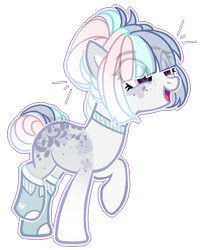Size: 868x1087 | Tagged: safe, artist:toffeelavender, imported from derpibooru, oc, oc only, earth pony, pony, base used, choker, clothes, earth pony oc, eye clipping through hair, eyelashes, raised hoof, simple background, socks, solo, transparent background