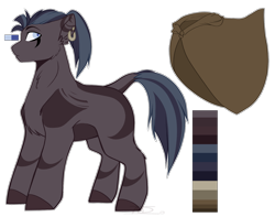 Size: 1900x1500 | Tagged: safe, artist:purplegrim40, imported from derpibooru, oc, oc only, pony, cloak, clothes, ear piercing, earring, jewelry, magical lesbian spawn, male, offspring, parent:somnambula, parent:zecora, piercing, simple background, solo, stallion, transparent background