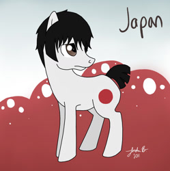 Size: 1434x1439 | Tagged: safe, artist:cisol, imported from derpibooru, pony, hetalia, japan, ponified, solo