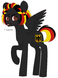 Size: 425x573 | Tagged: safe, artist:fioweress, imported from derpibooru, pony, germany, nation ponies, ponified, simple background, solo, transparent background