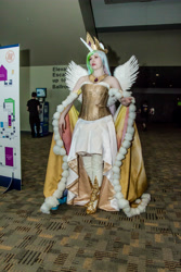 Size: 3456x5184 | Tagged: safe, artist:littlemissbloo, imported from derpibooru, princess celestia, alicorn, human, bronycon, bronycon 2016, absurd resolution, clothes, cosplay, costume, crown, irl, irl human, jewelry, photo, regalia, spread wings, wings