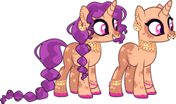 Size: 2967x1762 | Tagged: safe, artist:kurosawakuro, imported from derpibooru, pony, unicorn, bald, base used, ear piercing, earring, female, jewelry, mare, nose piercing, nose ring, piercing, simple background, solo, transparent background