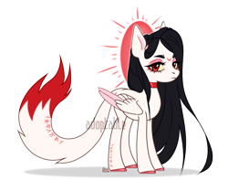 Size: 1024x808 | Tagged: safe, artist:lissfoxz, imported from derpibooru, oc, oc only, pegasus, pony, choker, eyelashes, female, frown, mare, pegasus oc, simple background, solo, transparent background, wings