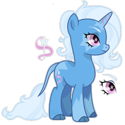 Size: 1096x1098 | Tagged: safe, artist:rhartraptor, imported from derpibooru, trixie, pony, unicorn, alternate design, female, mare, redesign, simple background, solo, transparent background
