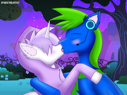 Size: 1920x1440 | Tagged: safe, artist:sforcetheartist, imported from derpibooru, oc, oc only, alicorn, pegasus, pony, french kiss, kissing, oc x oc, shipping